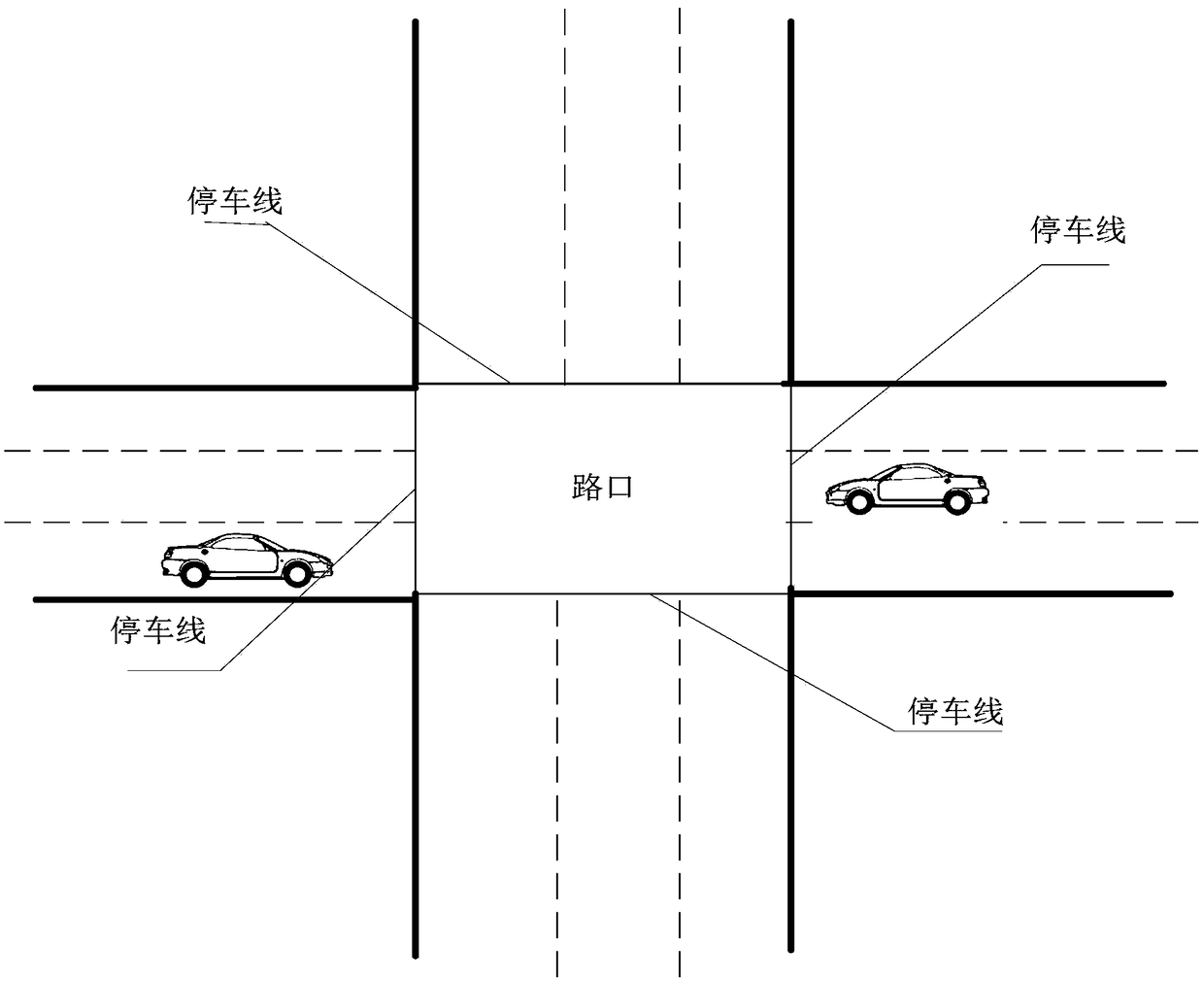 Intersection lane marking method, device and storage medium