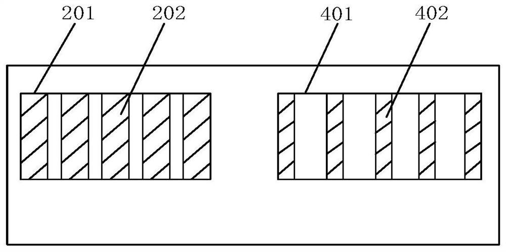 Spectrum chip based on sub-wavelength high-contrast grating, spectrograph and preparation method