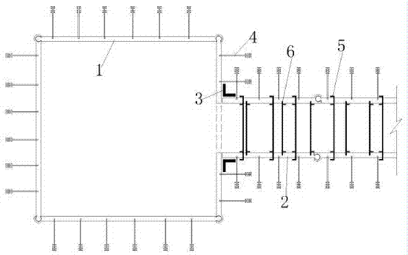 Building plastic template for replacing brick tyre membrane and installation method thereof