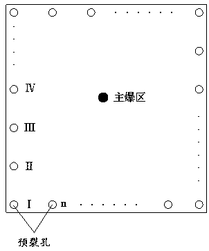 Complex environment foundation pit excavation hole-by-hole blasting method