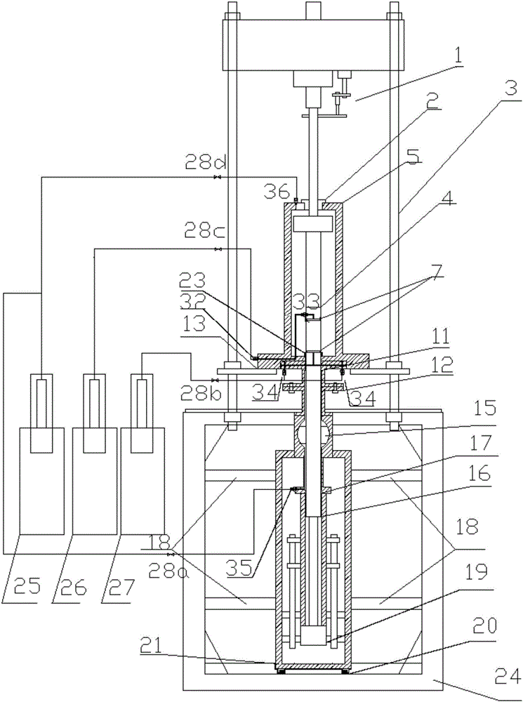 Natural gas hydrate rock core sample dwell transfer-type triaxial apparatus and method thereof