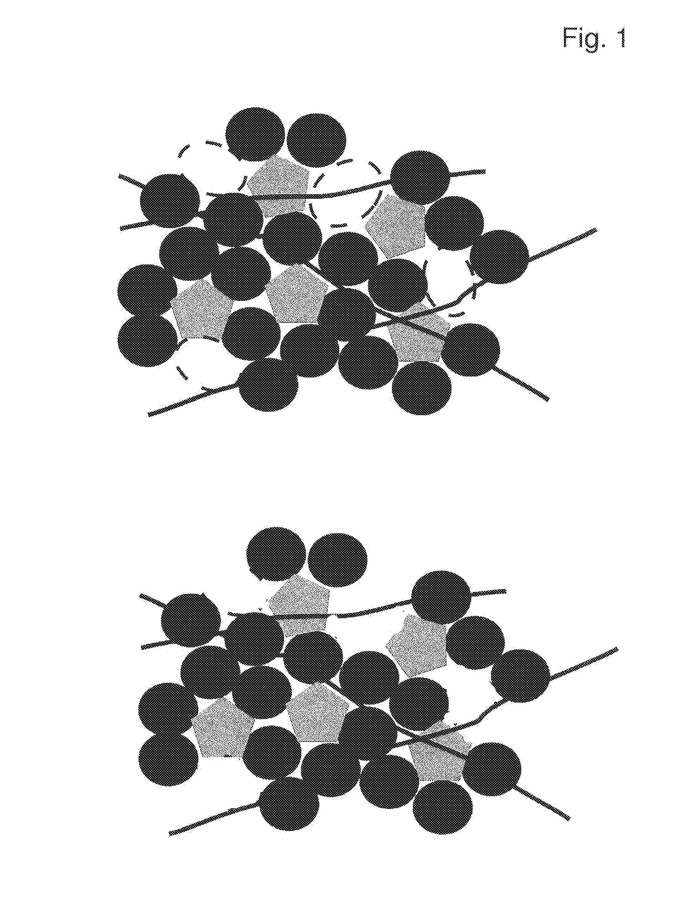 Electrically conductive nanocomposite material comprising sacrificial nanoparticles and open porous nanocomposites produced thereof