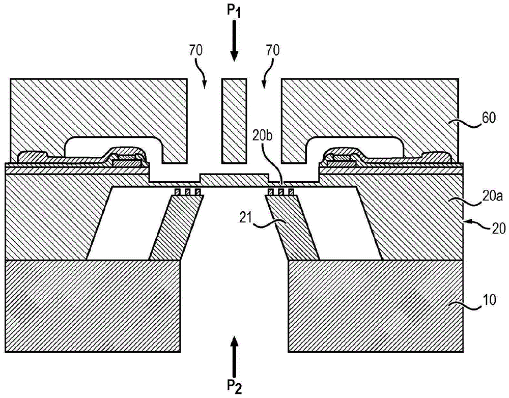 Micromechanical structure with deformable diaphragm and protection part with strong resistance to deformation