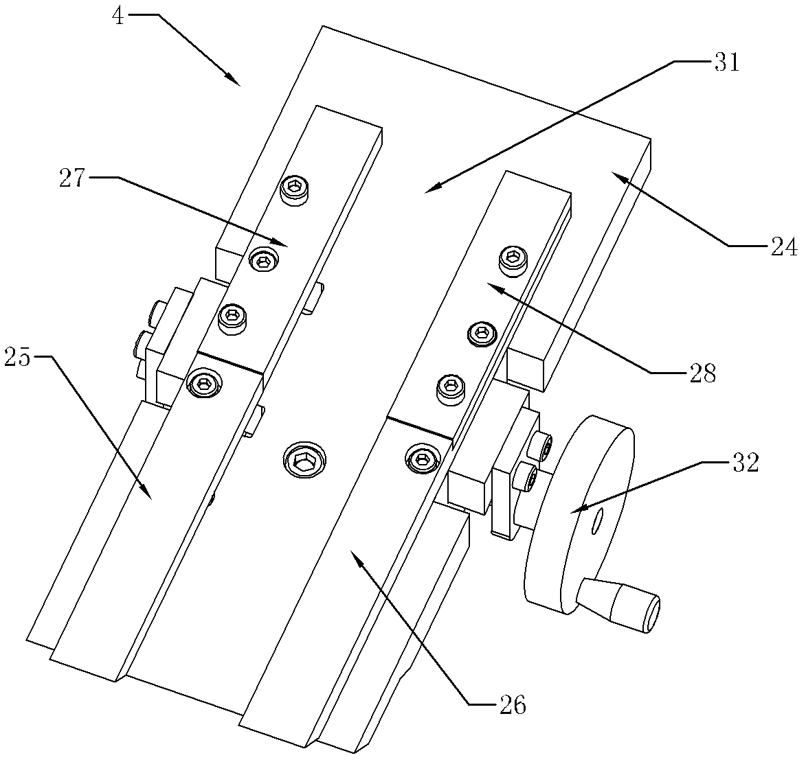 Semi-automatic needle-threading device used for buckling pin on pipe joint