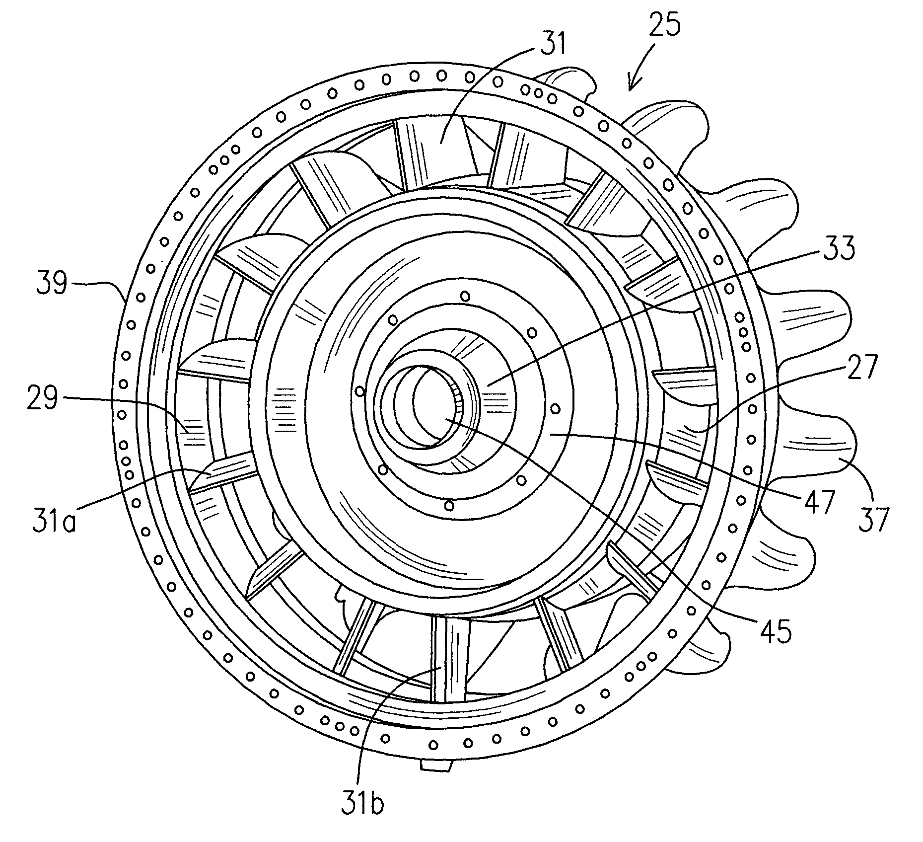 Turbine exhaust case and method of making