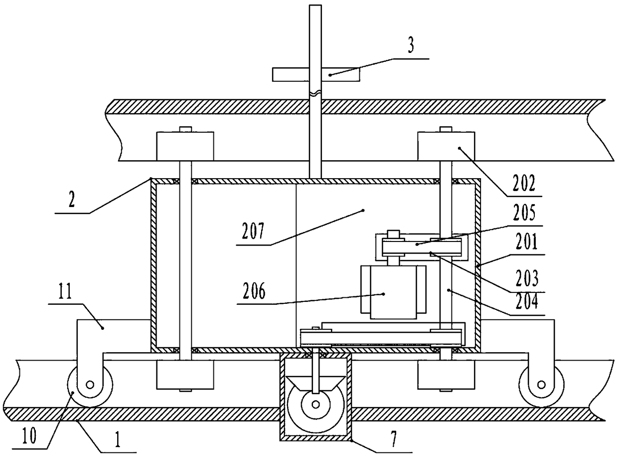 Intelligent watering device for potted plants of overpass road