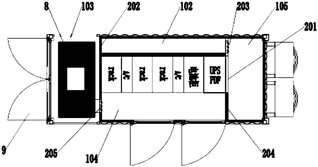 Double-layer and double-cold source container data center