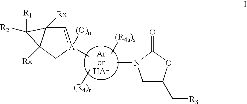 Bicyclo[3.1.0]hexane containing oxazolidinone antibiotics and derivatives thereof