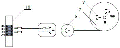 Test wire special for phase testing of intelligent substation