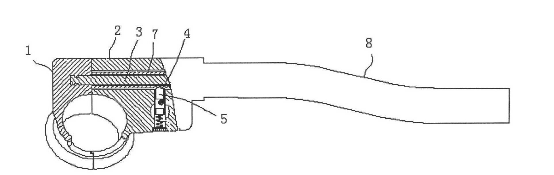 Lock rod structure of automobile steering wheel lock