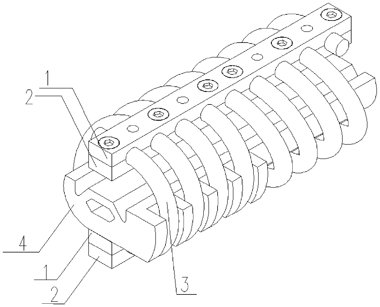 Three-way limiting type steel wire rope vibration isolator