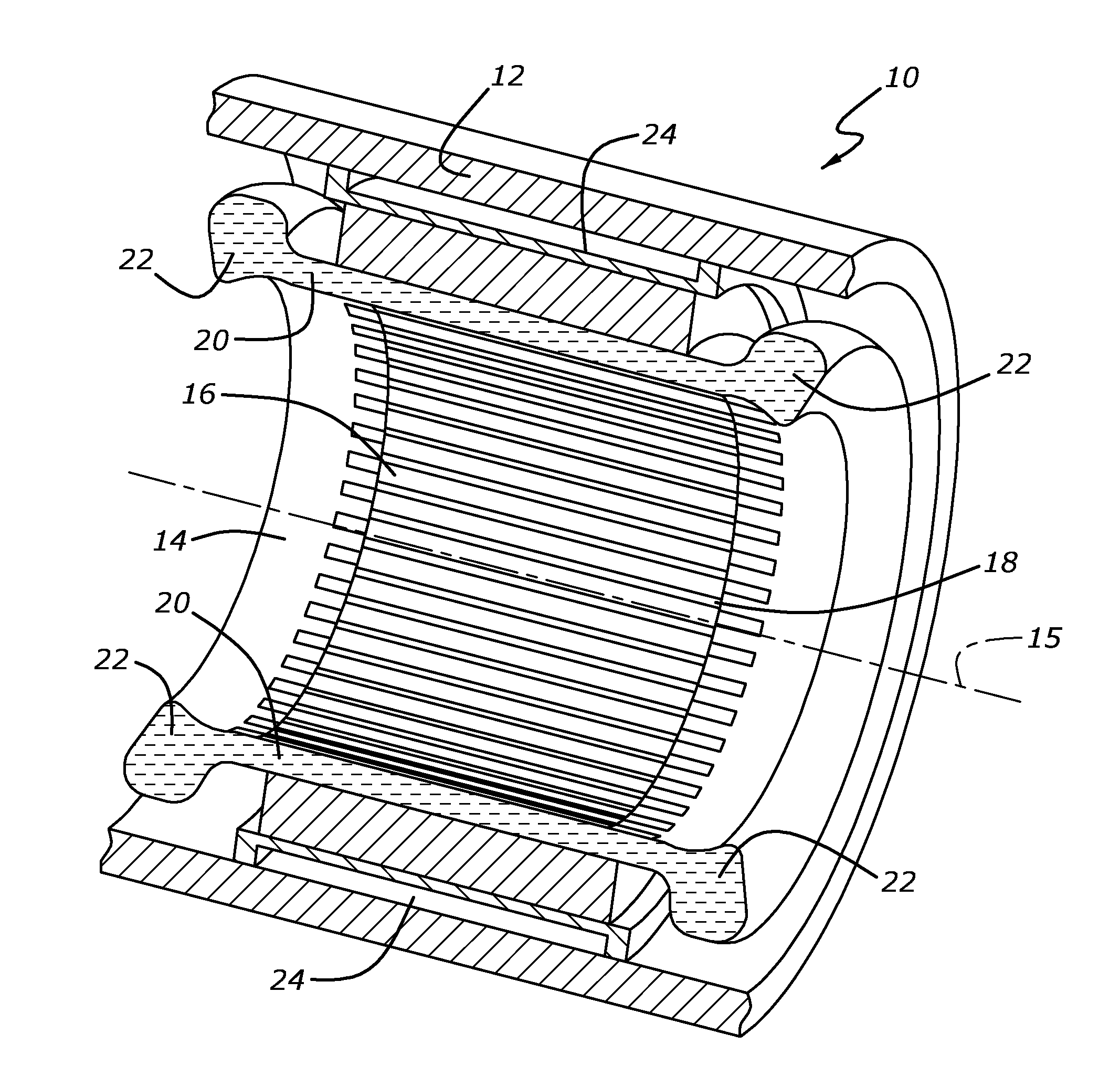 Electric motor with liquid-cooled end windings
