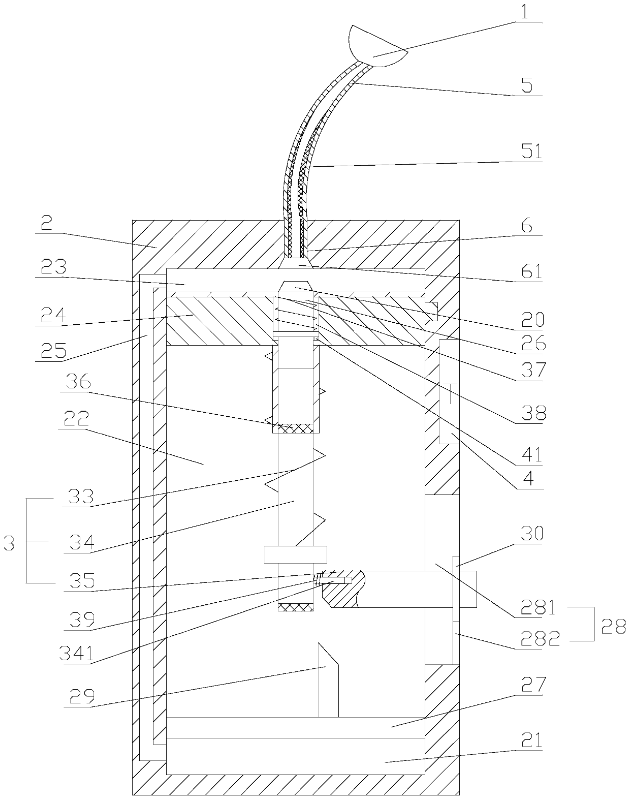 A detection device for tire air leakage speed