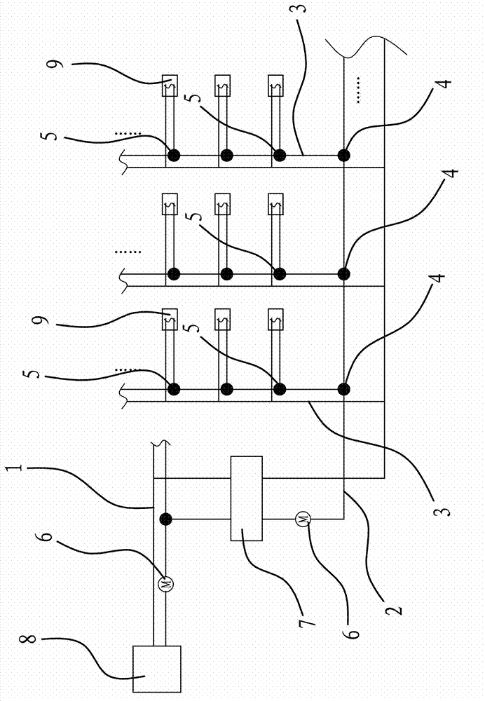 Heating and ventilation system and flow regulation method therefor