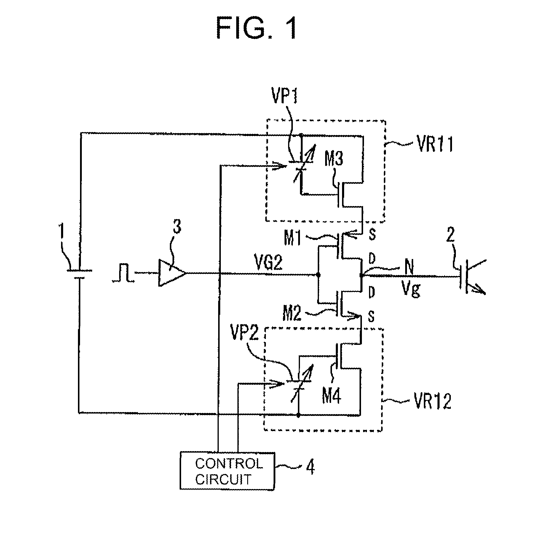 Voltage controlled switching element gate drive circuit