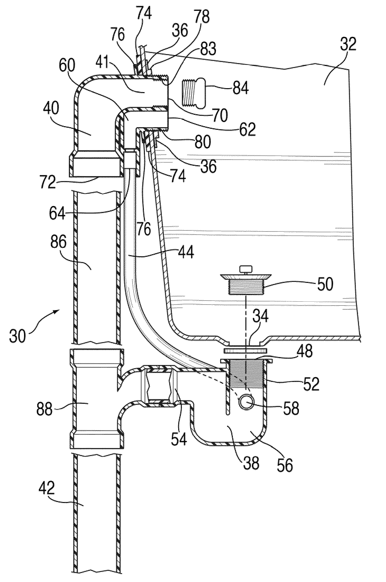 Tub drain and overflow assembly