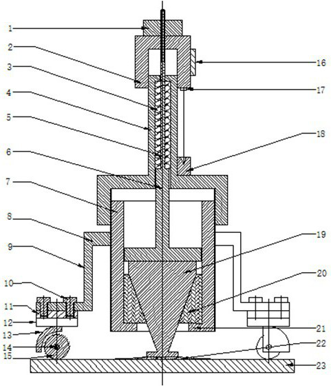 A hand-held auxiliary grinding and polishing device for the end face of a small-sized cone