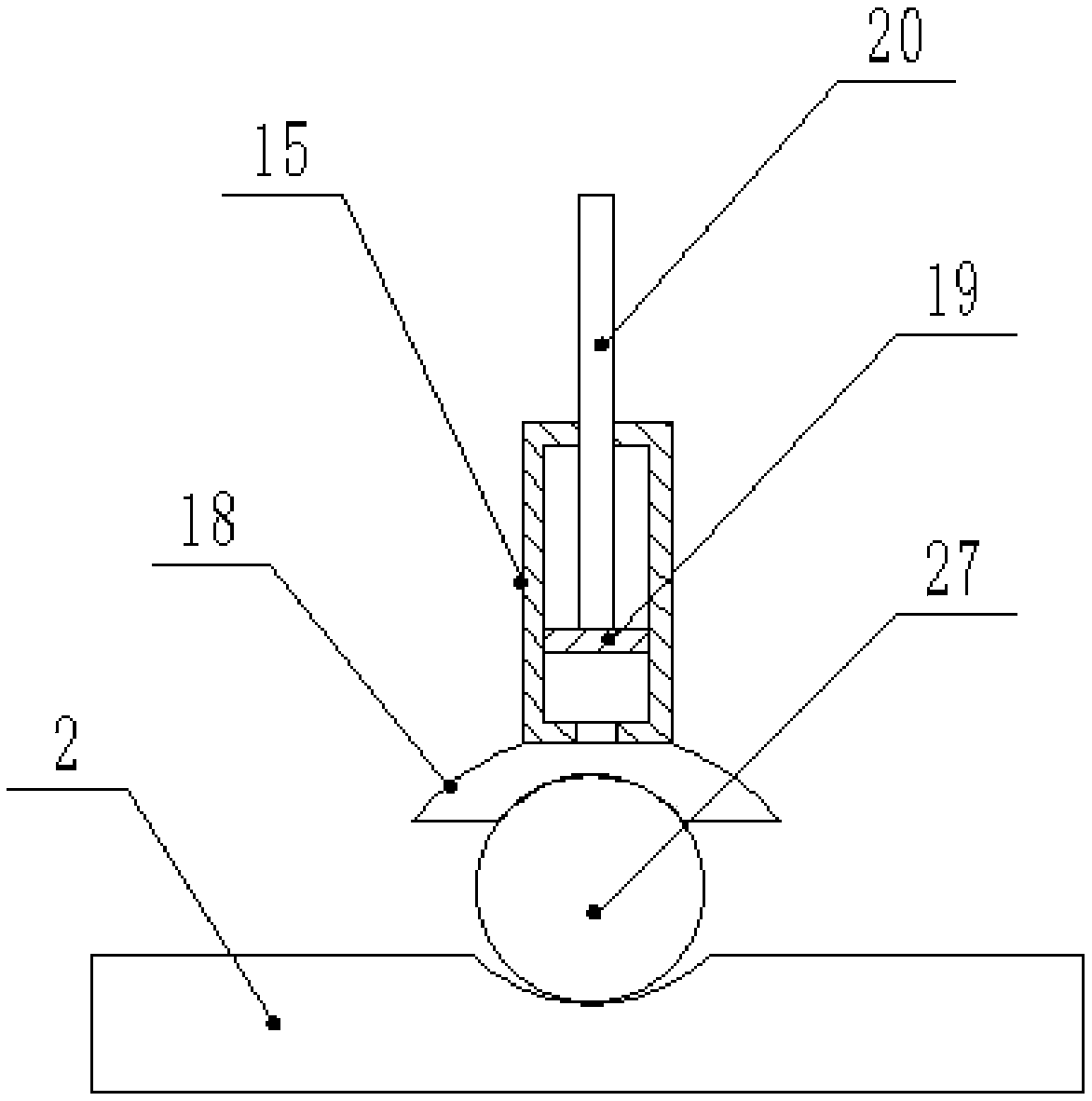Punching device for motorcycle frame