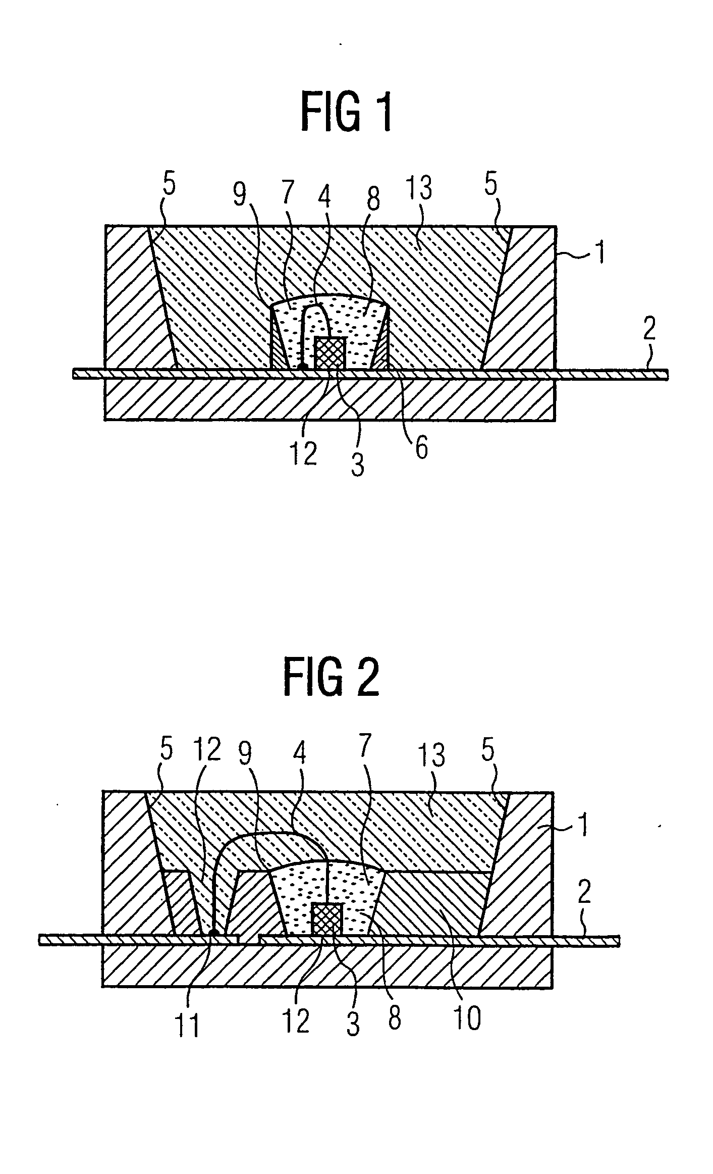 Radiation emitting semiconductor component with luminescent conversion element