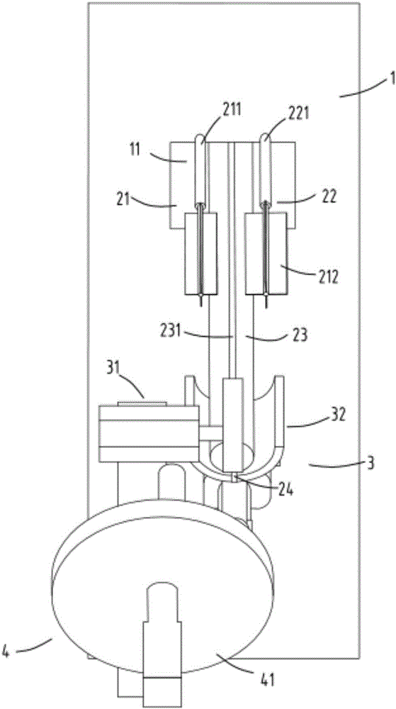 Ring opening, bidirectional stirring, arranging and grinding device