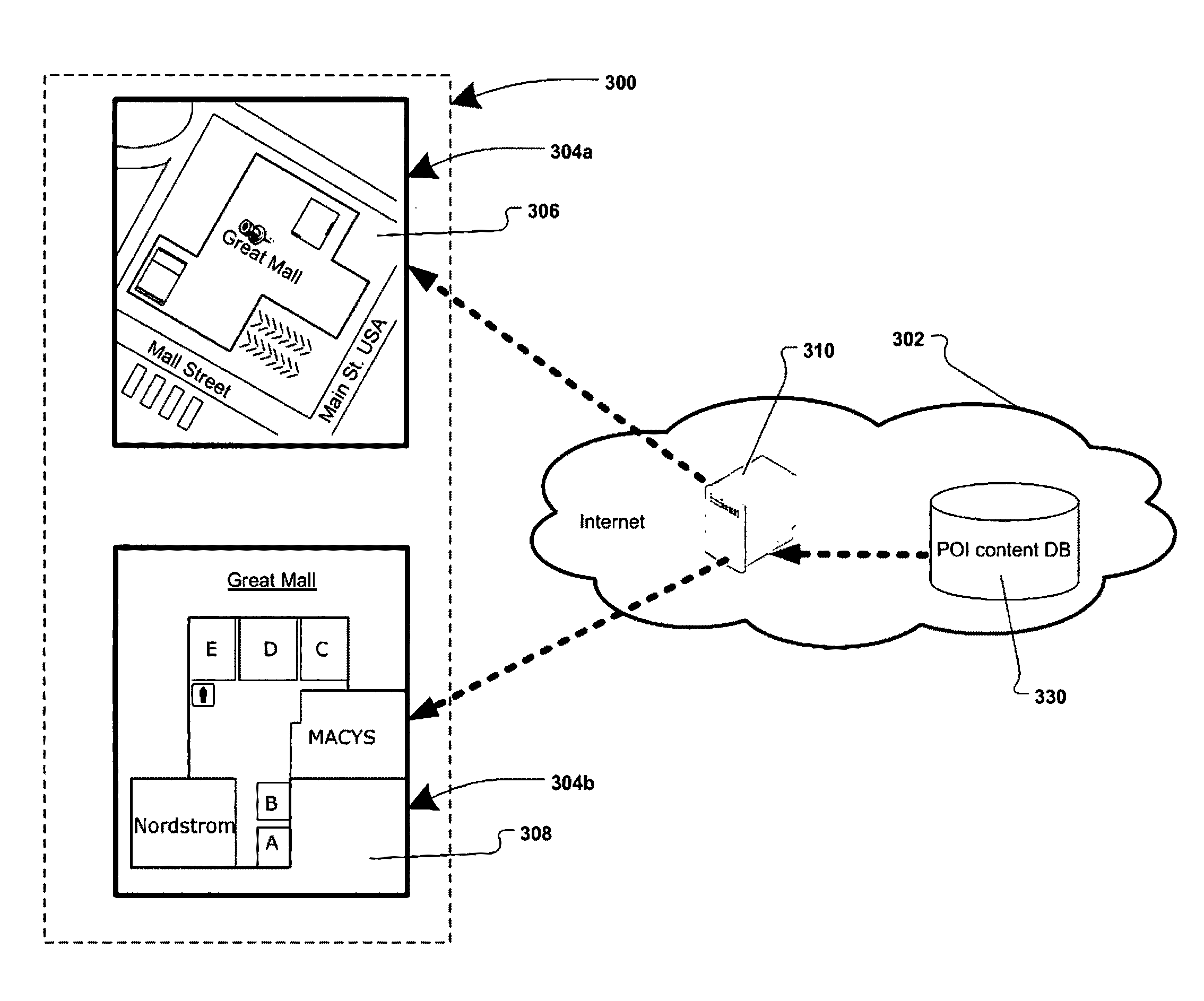 Displaying content associated with electronic mapping systems