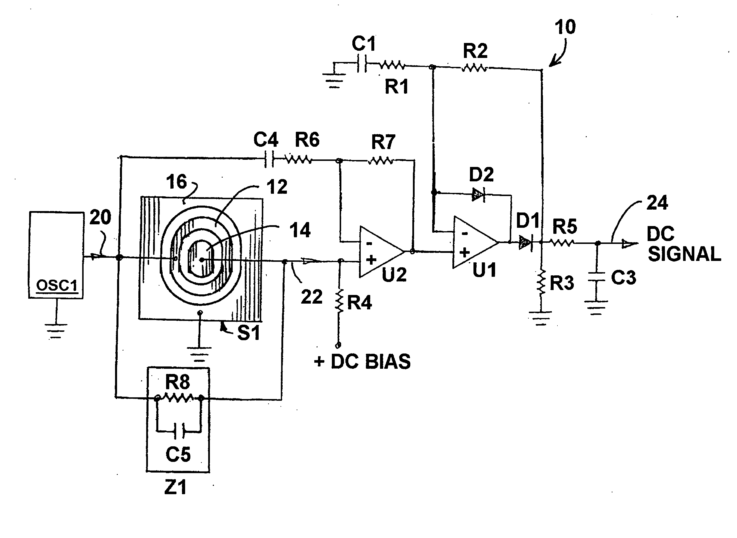 Capacitive moisture sensor