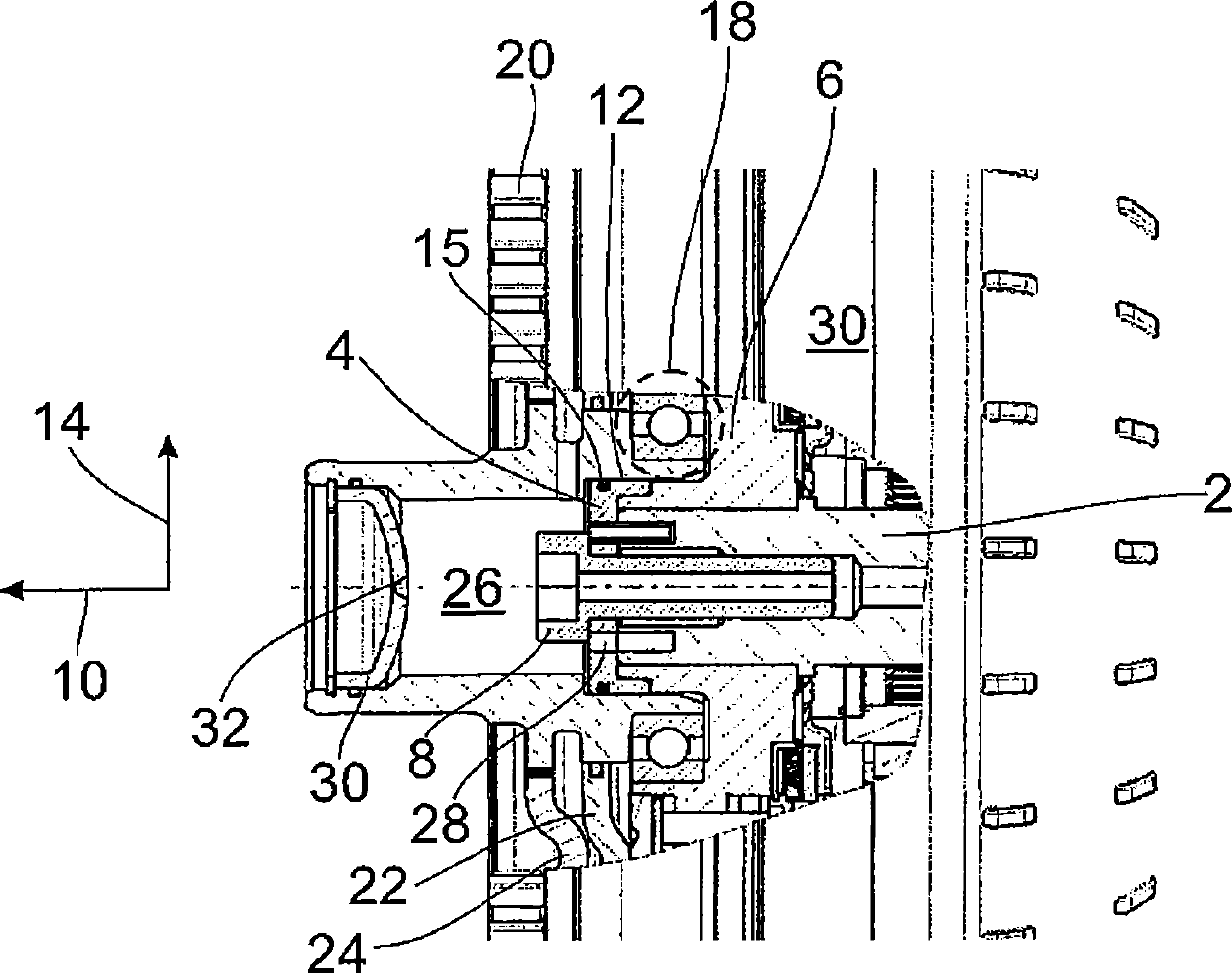 Securing element for fixing hub of turbine wheel and method of assembling hydraulic starting torque converter