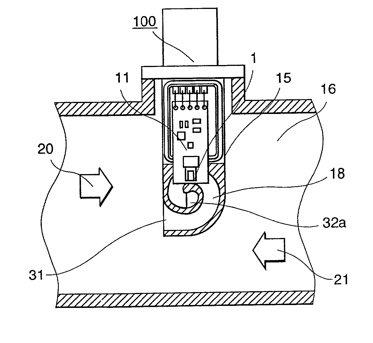 Flow measurement sensor