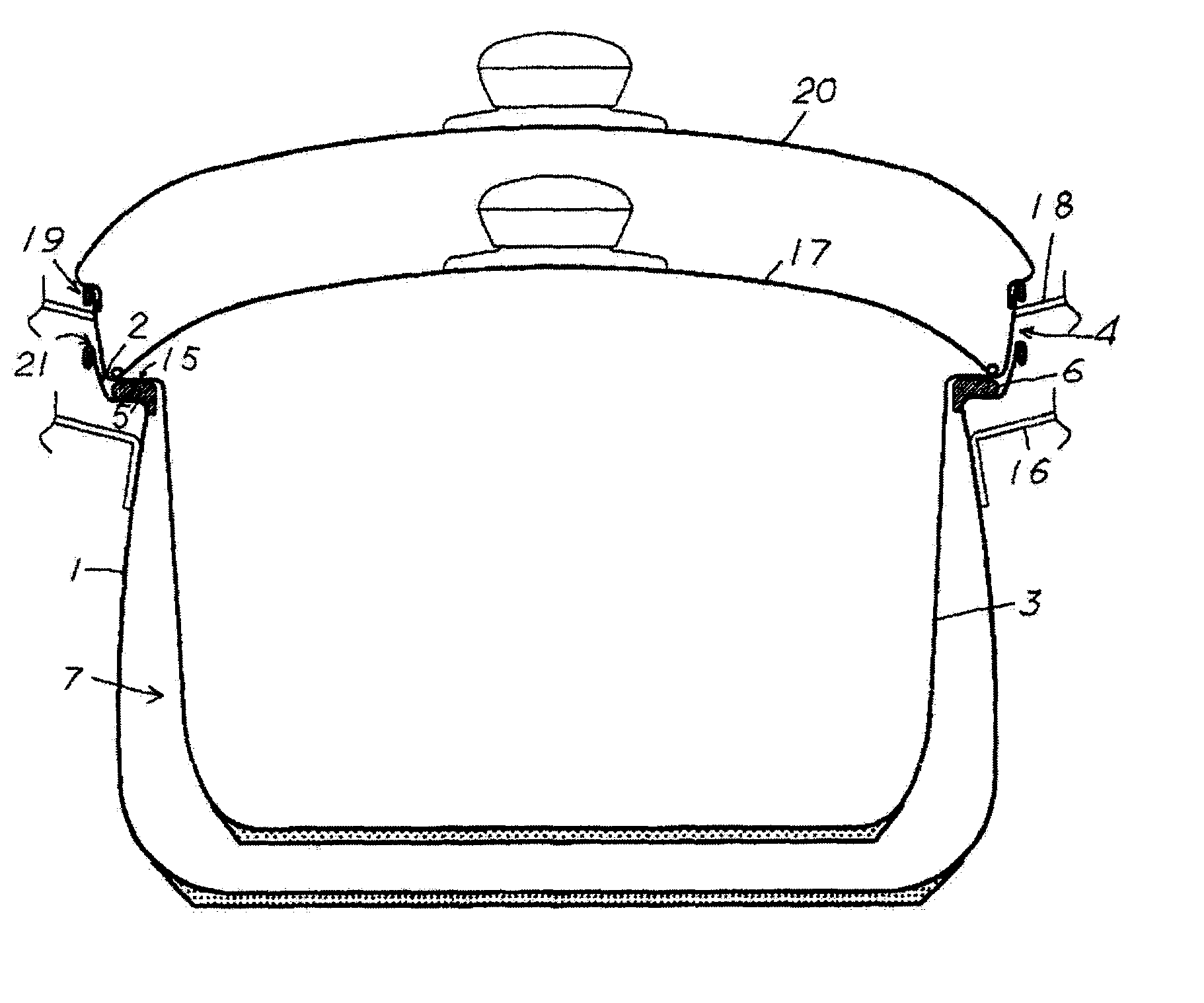 Thermally insulated pot
