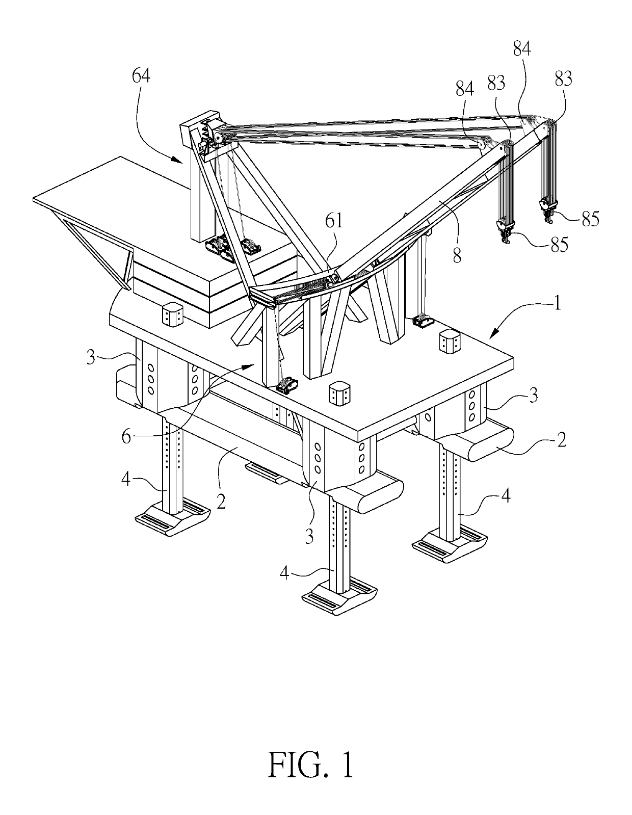 Offshore platform lifting device