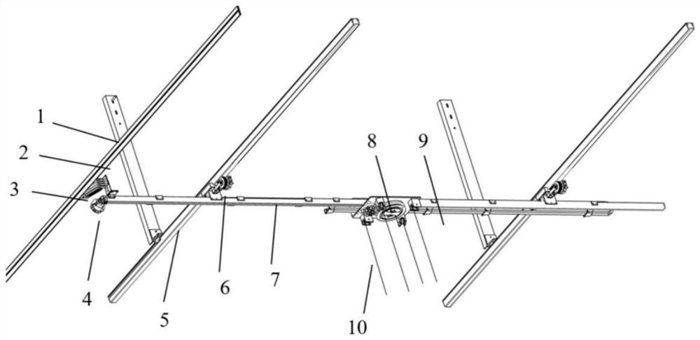 Intelligent sky rail system applied to walking protection of foot type robot