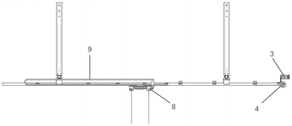 Intelligent sky rail system applied to walking protection of foot type robot