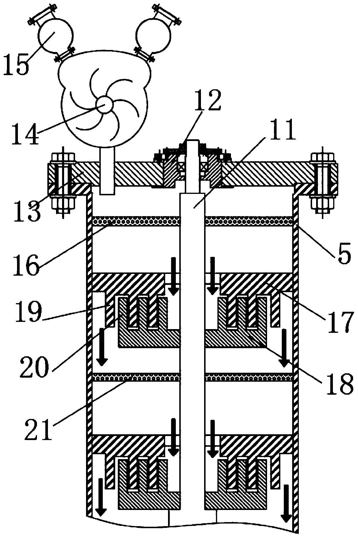 Fungus grinding and uniform stirring equipment for fungus milk processing