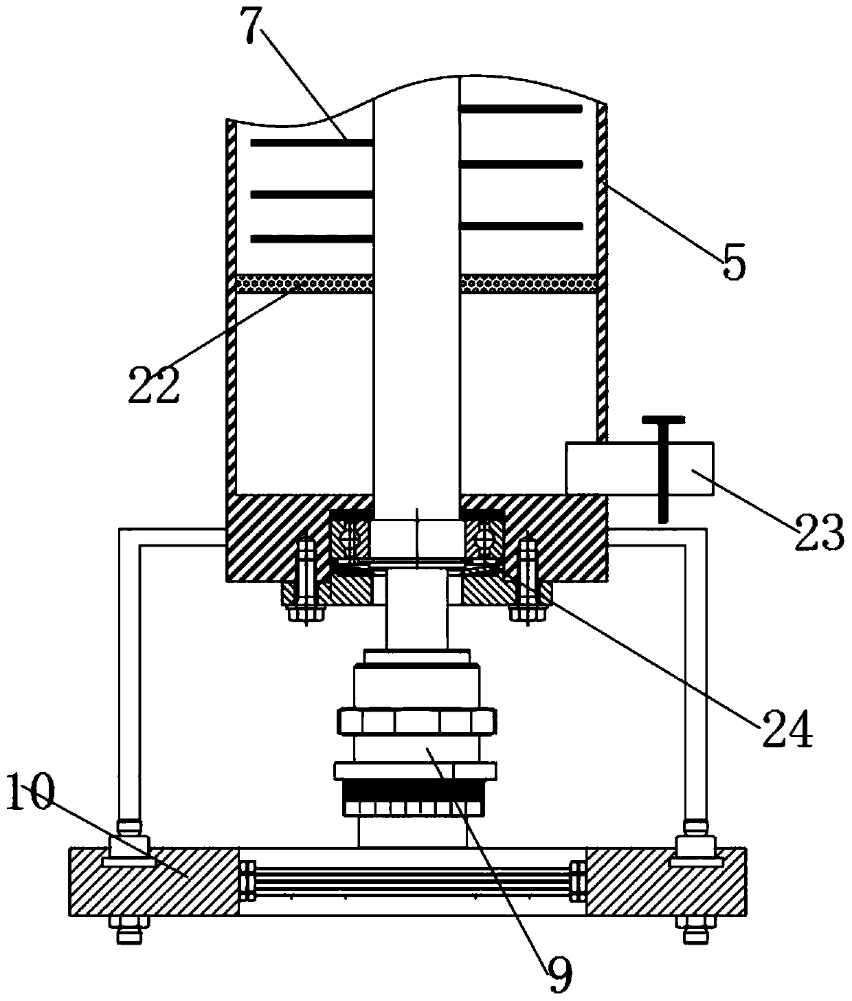 Fungus grinding and uniform stirring equipment for fungus milk processing