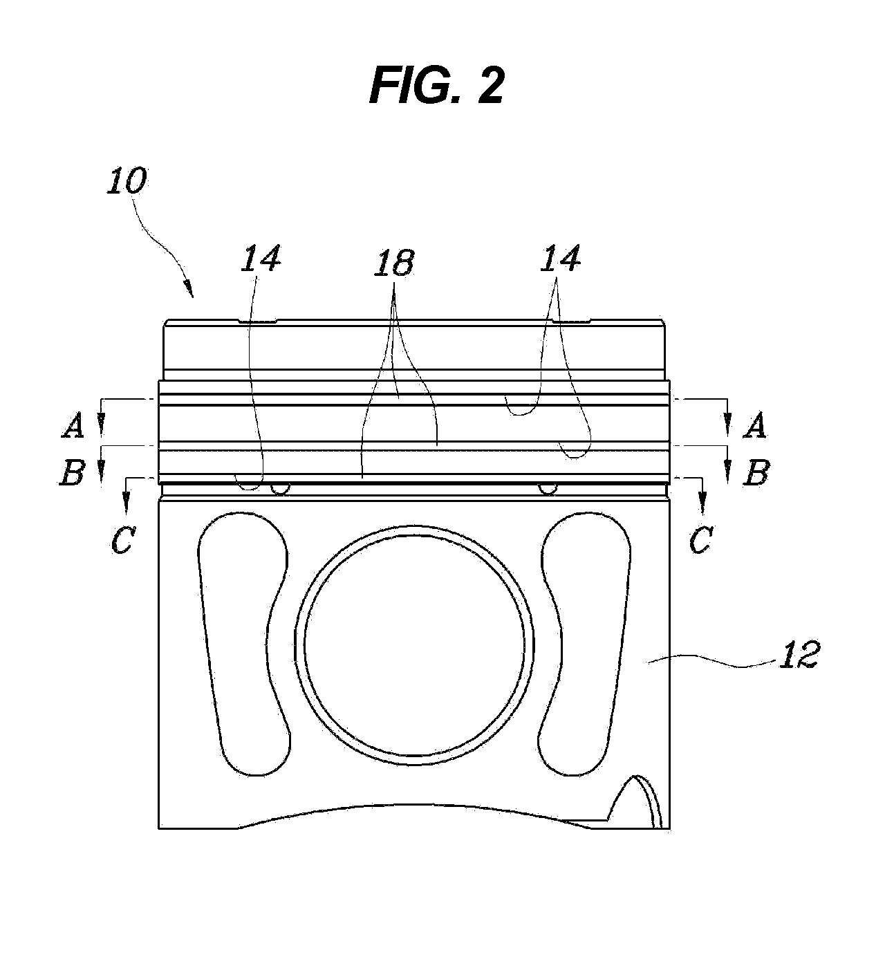 Structure for mounting piston ring