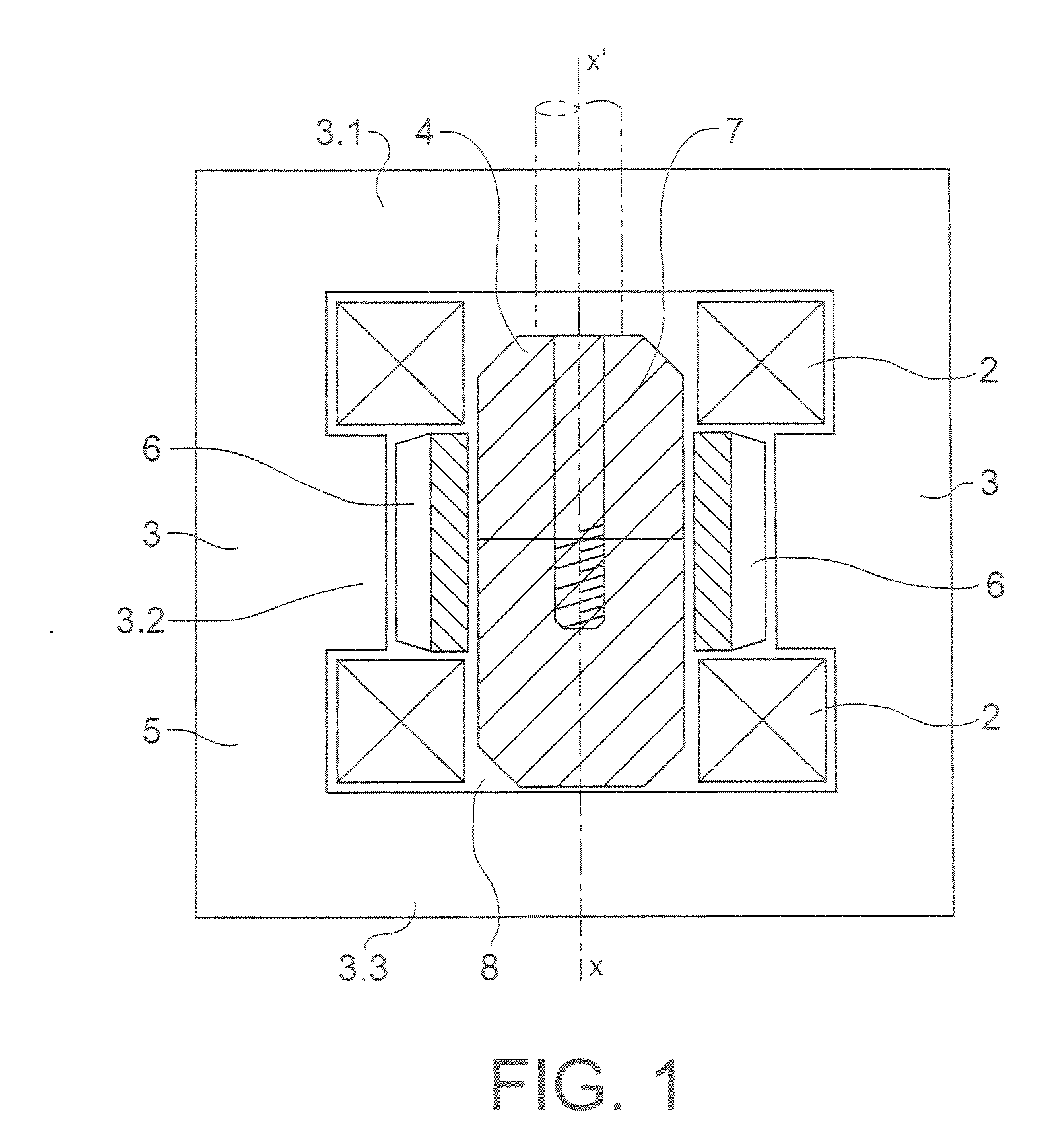 Permanent-magnet magnetic actuator of reduced volume