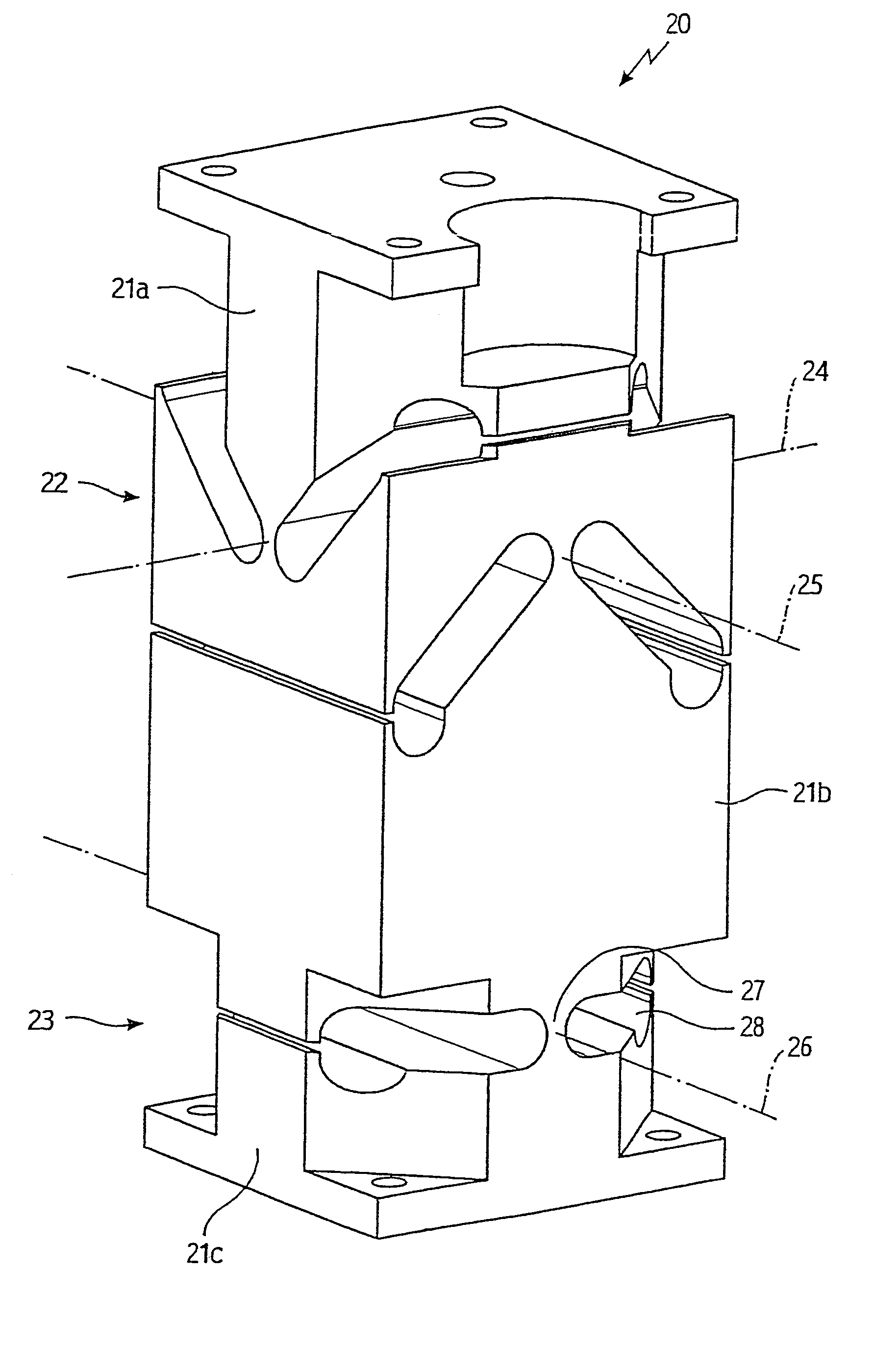 Articulated bearing supports for laser resonators