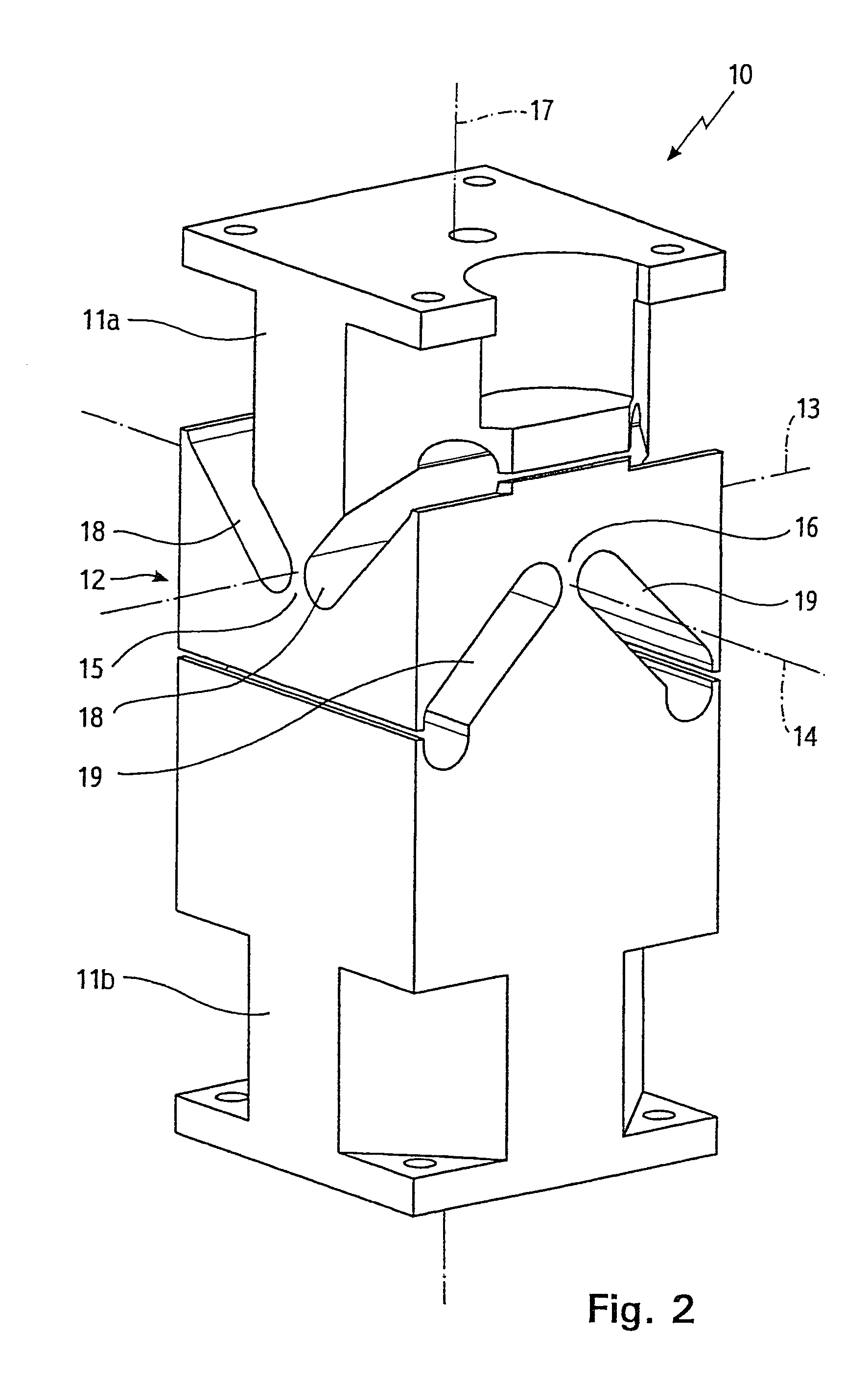 Articulated bearing supports for laser resonators