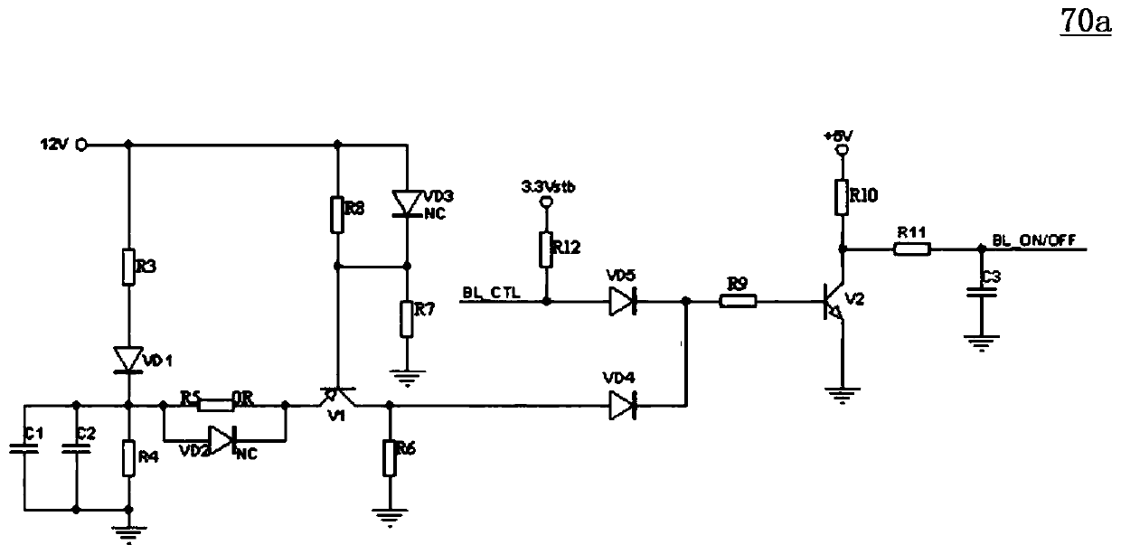 Display device and its liquid crystal screen backlight timing control circuit