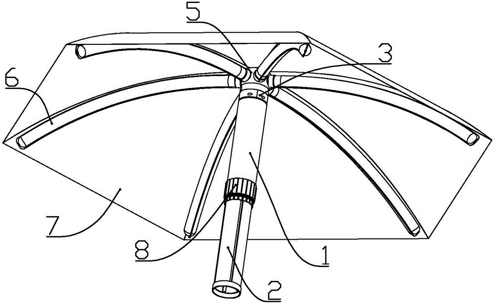 Inflatable umbrella easy to inflate and deflate