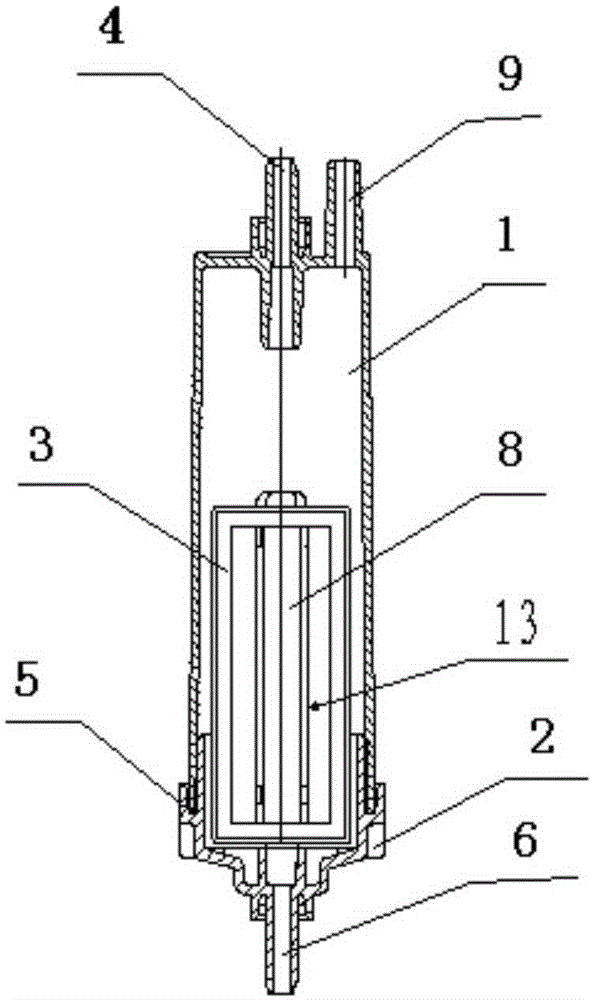 Filter drip chamber with automatic liquid stopping and automatic exhausting functions