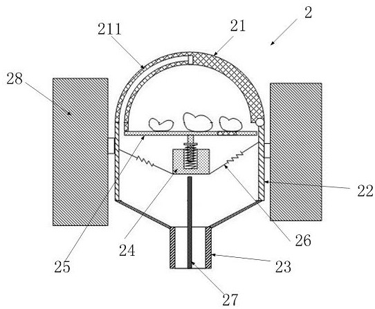 A device for releasing solid bird repellent for high-voltage transmission lines