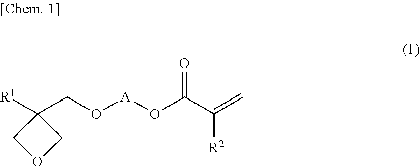 Oxetane-ring-containing (METH)acrylic acid ester compound