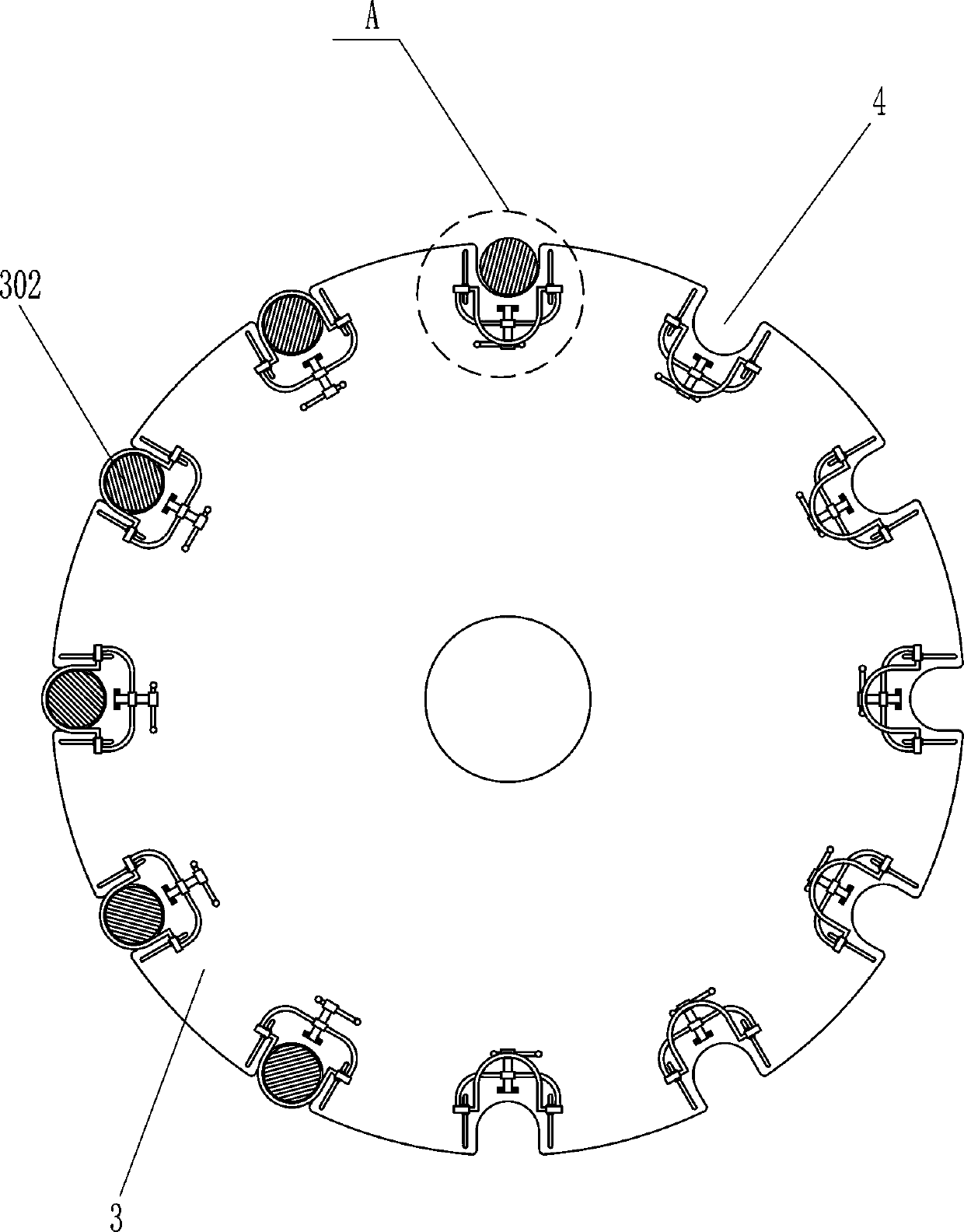 Support device for base reinforcement welding