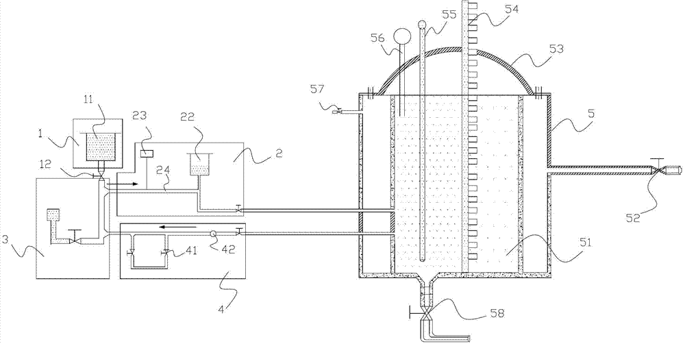 Test type high temperature molten salt circuit