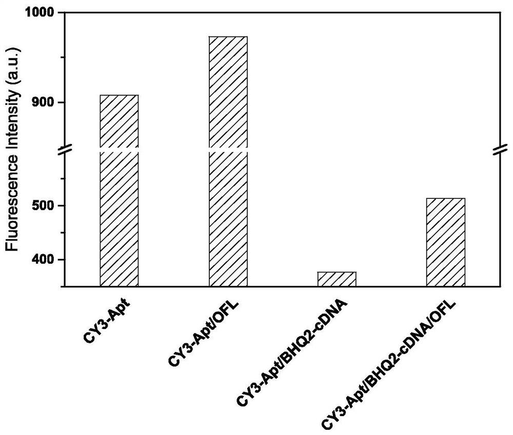 Method for high-sensitivity detection of ofloxacin based on nucleic acid aptamer sensor