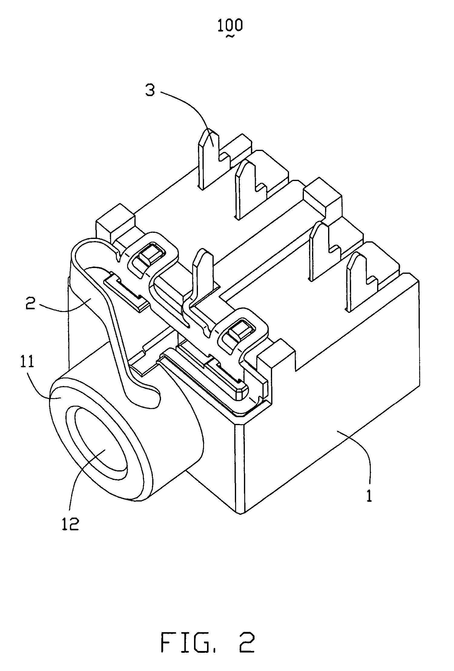 Audio jack connector with reliable grounding device