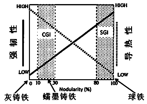 Functional gradient cast iron material and preparation method thereof