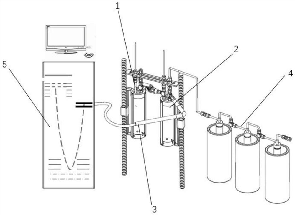 Bipolar miniature fixed-bed reactor combined with photoionization mass spectrometry online detection system and method