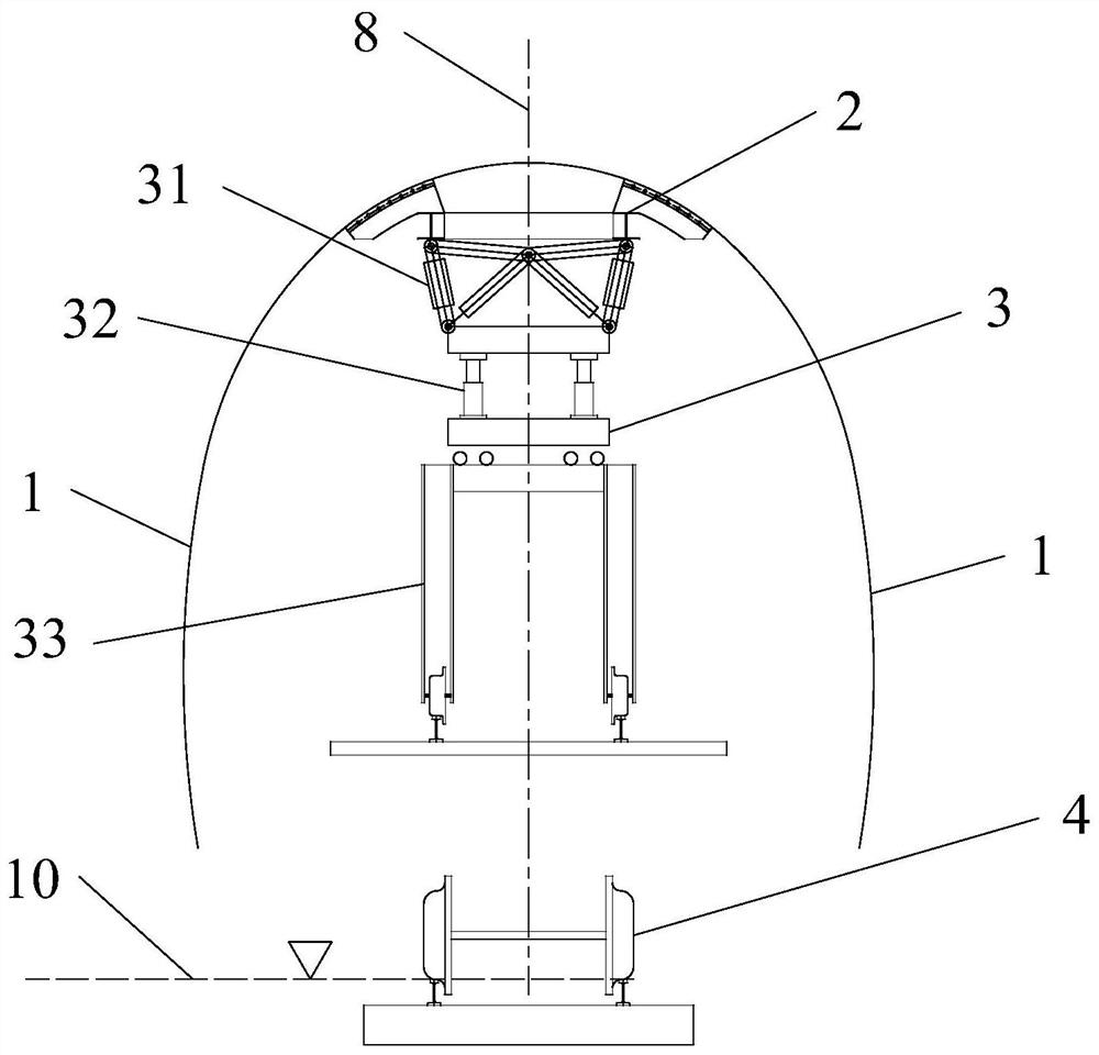 Tunnel steel lining mounting system and construction method